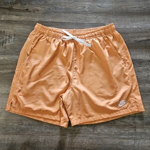 Nike Sportswear Men's Woven Flow Orange Trance & White Shorts